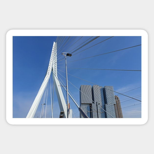 Erasmus bridge Sticker by psychoshadow